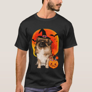 Camiseta Cachorro Halloween Tibetano - Espanhol Jack O Lant