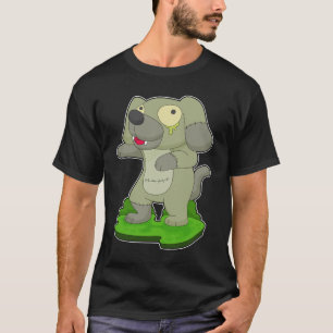 Camiseta Cachorro Halloween Zombie