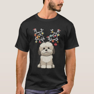 Camiseta Cachorro Havanês Amantes Reindeer Antlers Correspo