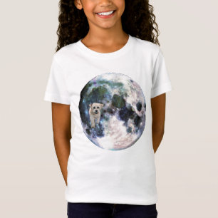 Camiseta Cachorro Havanês, Camiseta, orbitando a lua