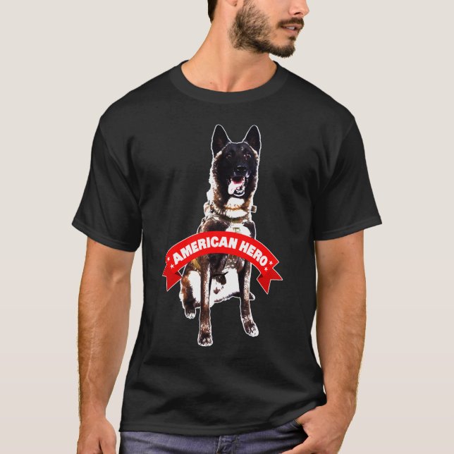 Camiseta Cachorro Herói german shepherd Conan O Apoio Milit (Frente)