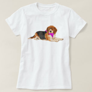 Camiseta Cachorro-Hipster pintado à mão