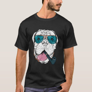 Camiseta Cachorro-hipster Vestindo Óculos Geek Ilegal Cacho
