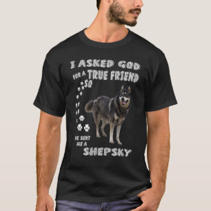 Camiseta Cachorro Husky Alemão Engraçado Arte para Mãe Pai,