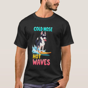 Camiseta Cachorro Husky Siberiano Legal Surfando