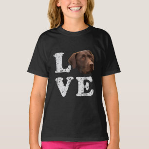 Camiseta Cachorro   I Love Chocolate Labrador Retriever
