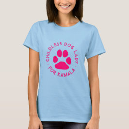 Camiseta Cachorro infantis Lady for kamala, rosa, pata de c
