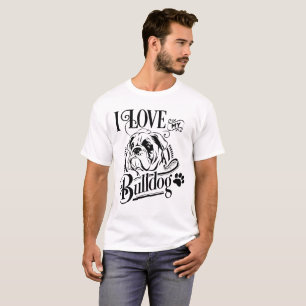 Camiseta Cachorro Inglês Bonito Mãe Cachorro Mascote Mens