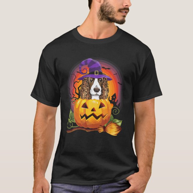 Camiseta Cachorro Inglês Cocker Spaniel Witel Pumpkin (Frente)