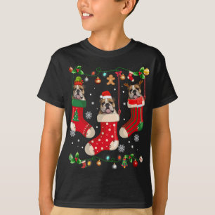 Camiseta Cachorro Inglês em Papais noeis de Natal em Choque