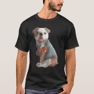Camiseta Cachorro Inglês Eu Amo Mãe Tatuagem Cachorro Engra