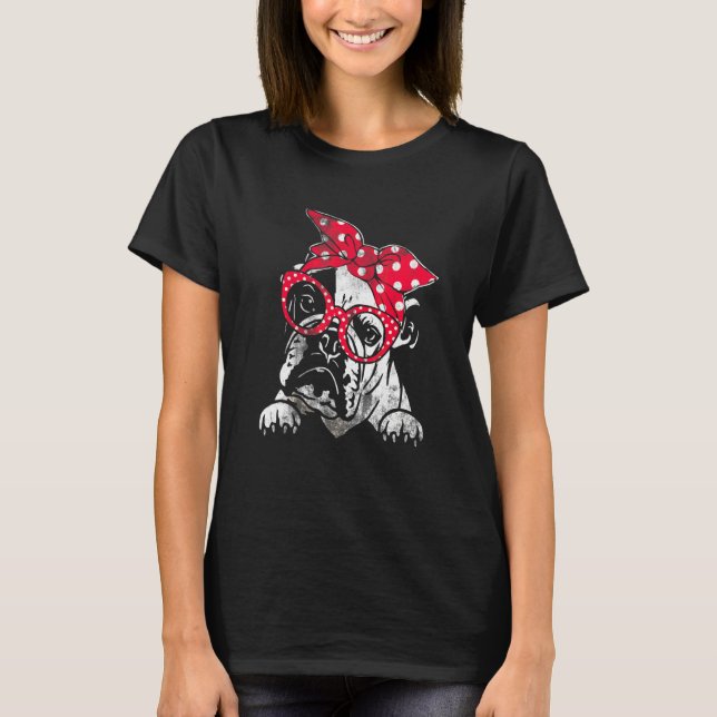 Camiseta Cachorro Inglês Fofo de Natal Faixa para a Cabeça  (Frente)