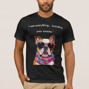 Camiseta Cachorro Inteligente com Óculos – Citação Engraçad
