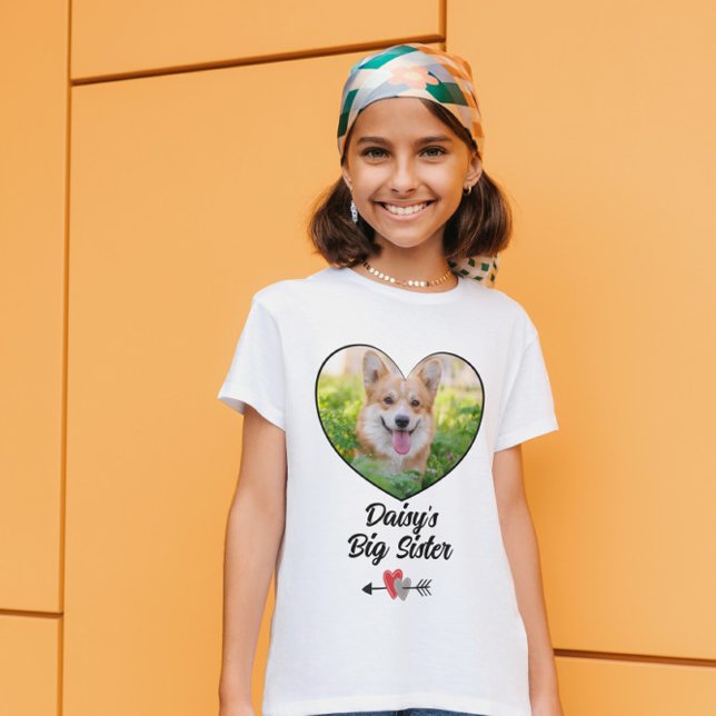 Camiseta Cachorro irmã mais velha personalizada T-Shirt (Criador carregado)