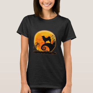 Camiseta Cachorro Islandês E Dia de as Bruxas engraçado De