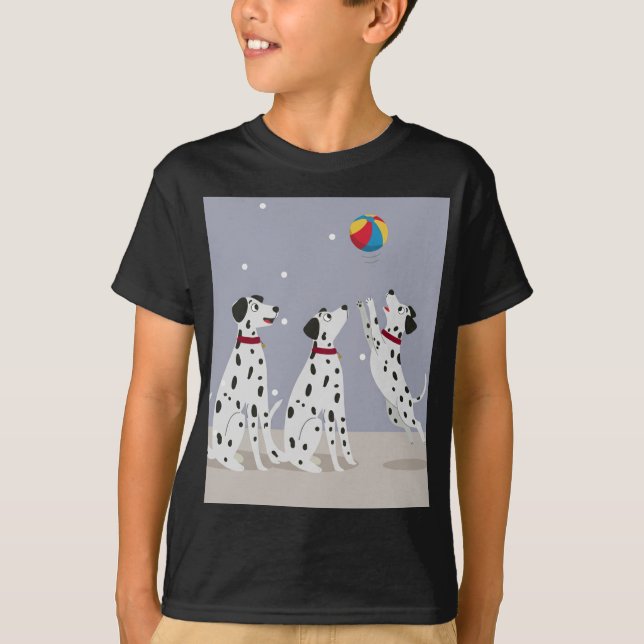 Camiseta cachorro joga volei (Frente)