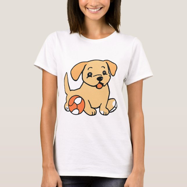 Camiseta Cachorro Jogando Bola (Frente)