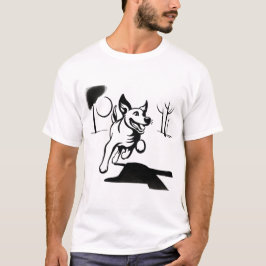 Camiseta Cachorro Jogando Bola