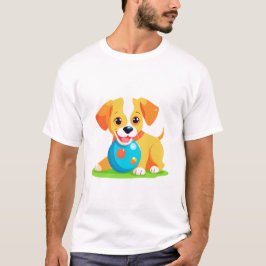 Camiseta Cachorro Jogando Bola