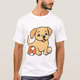 Camiseta Cachorro Jogando Bola