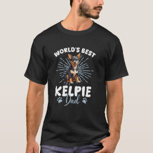 Camiseta Cachorro Kelpie Australiano Melhor Pai Kelpie do M