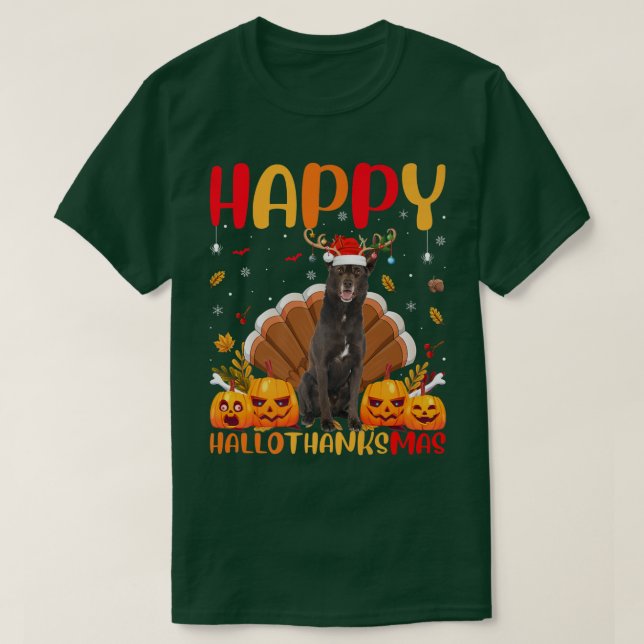 Camiseta Cachorro Kelpie Engraçado Feliz Kelpie OláObrigado (Frente do Design)