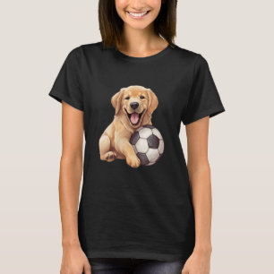 Camiseta Cachorro Labrador Bonito de Retriever com Pé de Bo