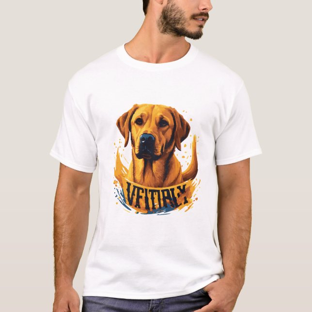 Camiseta Cachorro Labrador Dourado Vitória (Frente)