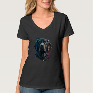 Camiseta Cachorro Labrador Lab Amante Arte de Grafite Pet_1