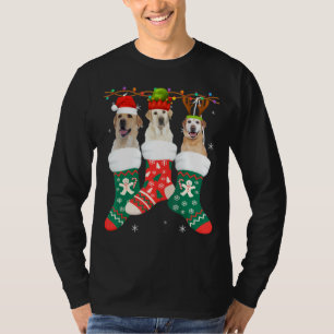 Camiseta Cachorro Labrador Meias de Natal Xmas Pajama Pet P