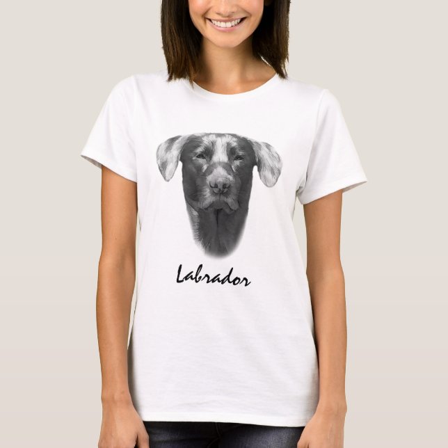 Camiseta Cachorro labrador personalizável (Frente)