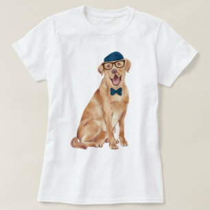Camiseta Cachorro Labrador pintado manualmente