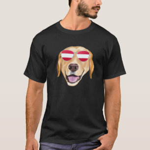 Camiseta Cachorro Labrador Retriever Amarelo Bandeira Austr
