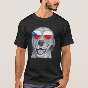 Camiseta Cachorro Labrador Retriever Amarelo Óculos de Sol