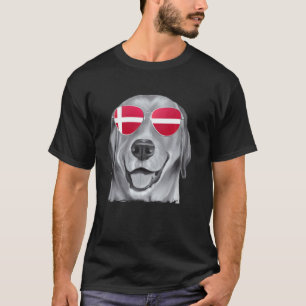 Camiseta Cachorro Labrador Retriever Amarelo Óculos de Sol