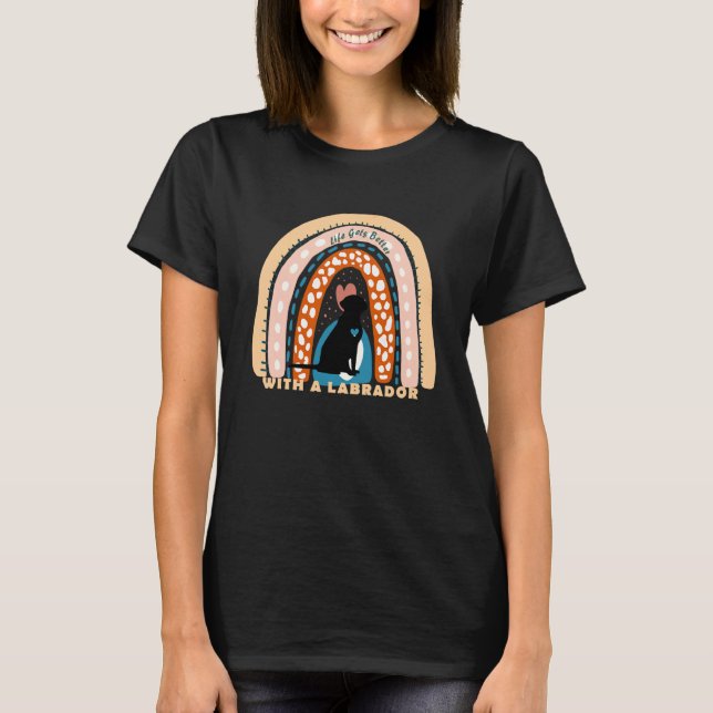 Camiseta Cachorro Labrador Retriever Com Arco-Íris Padroniz (Frente)