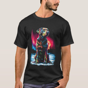 Camiseta Cachorro Labrador Retriever Fofo Aurora Boreal Inv