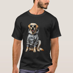 Camiseta Cachorro Labrador Retriever Preguiçoso e Divertido