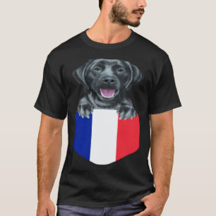 Camiseta Cachorro Labrador Retriever Preto da Bandeira da F