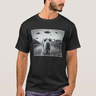 Camiseta Cachorro Labrador Retriever Selfie OVNI Alien