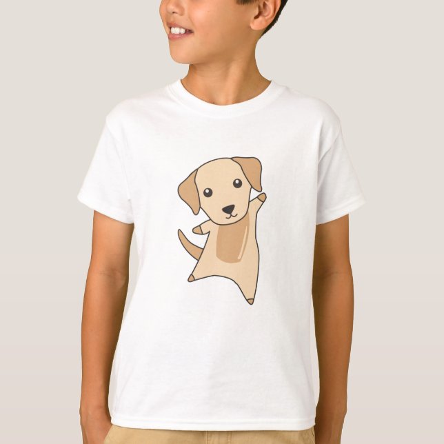Camiseta Cachorro Labrador Retriver Cães Para Crianças (Frente)