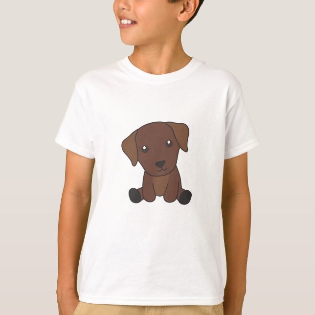 Camiseta Cachorro Labrador Retriver Cães Para Crianças (Frente)