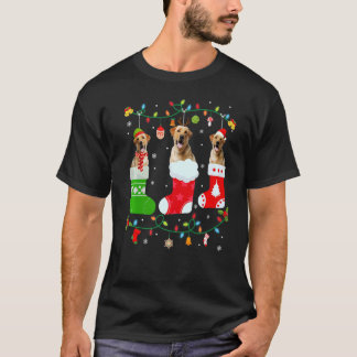 Camiseta Cachorro Labrador Três Meias De Natal Doce Xmas Do
