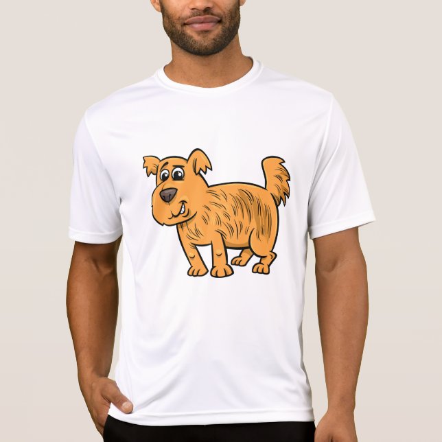 Camiseta Cachorro Laranja Desgrenhado (Frente)