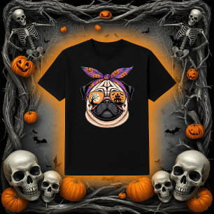 Camiseta Cachorro legal com Bandana e Halloween Shades
