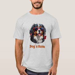 Camiseta Cachorro legal da Montanha Bernesa com Óculos Sola