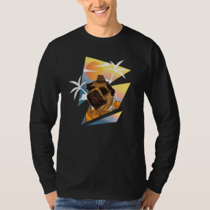 Camiseta Cachorro legal dos anos 90 Pug Vintage Animal 90 B