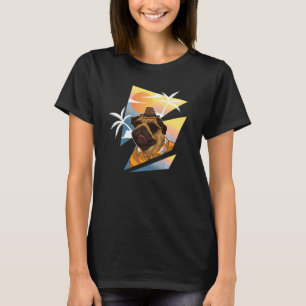 Camiseta Cachorro legal dos anos 90 Pug Vintage Animal 90 B