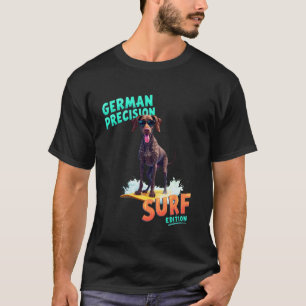 Camiseta Cachorro Legal Pointer Alemão de Cabelo Curto Surf