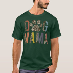 Camiseta Cachorro Leopardo Mama Paw Dia de as mães Engraçad